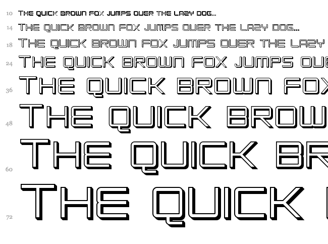 SF Chromium 24 font waterfall